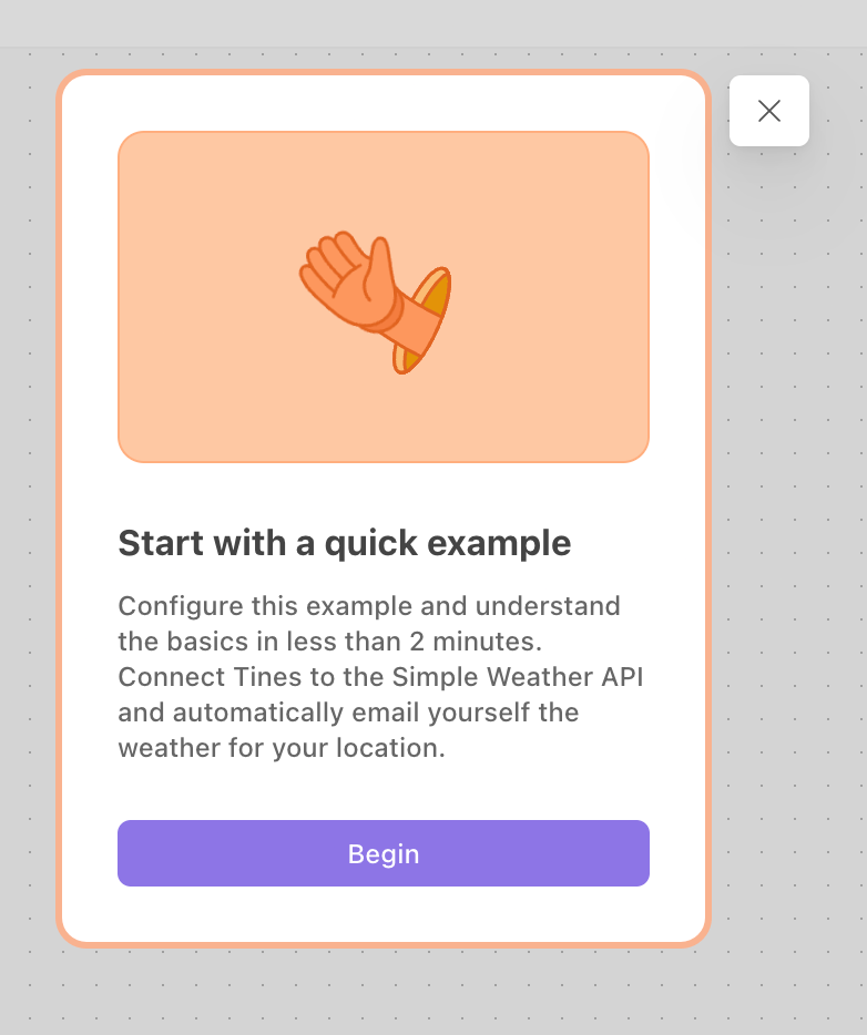 Tines
			onboarding email integration ui component