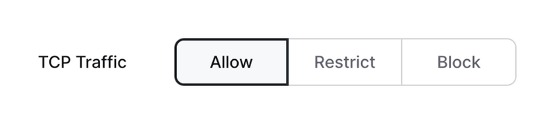 Twingate
				segmented control ui component