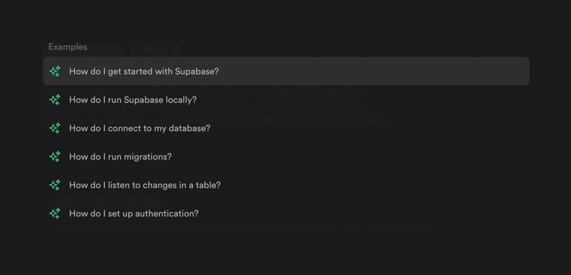Supabase
				artificial intelligence ui component