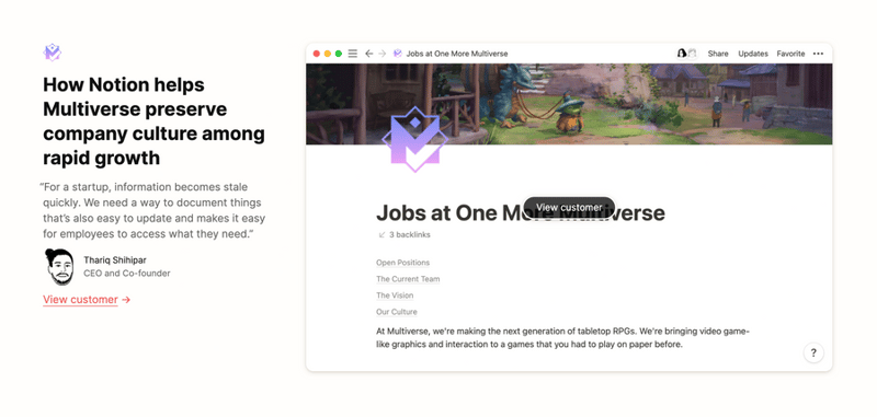 Notion
				testimonial ui component