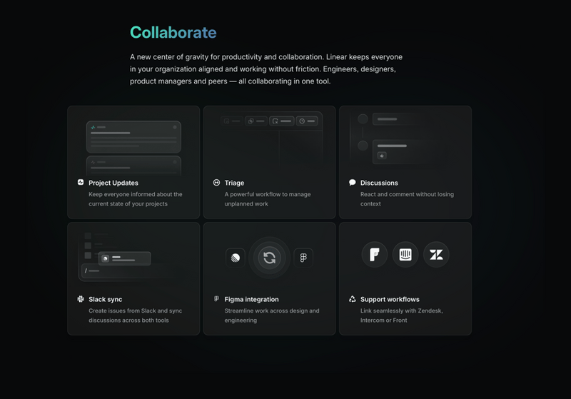Linear
				bento box ui component