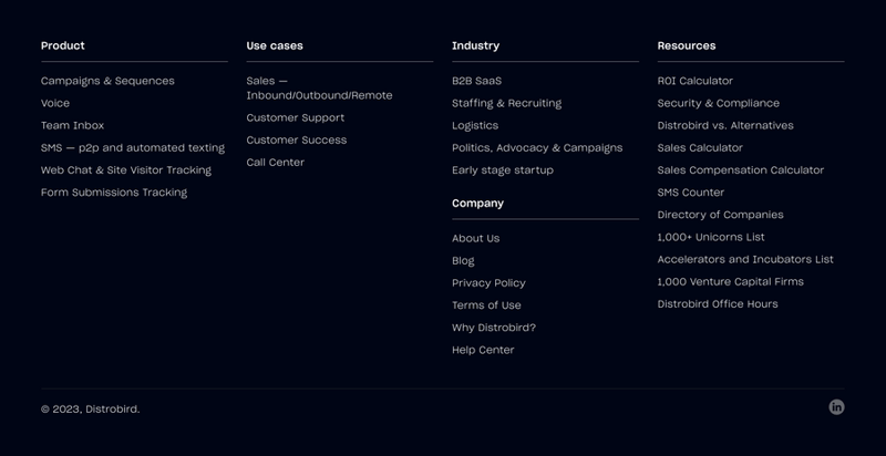 Distrobird
				footer ui component
