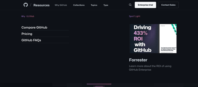 Github
				flyout menu ui component