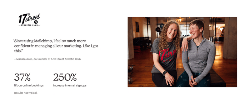 Mailchimp
				testimonial ui component