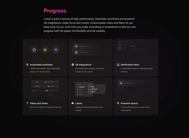 Linear
				bento box ui component