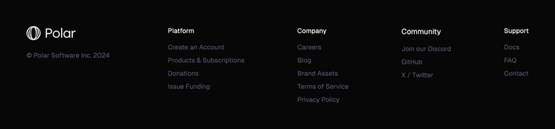 Polar
				footer ui component