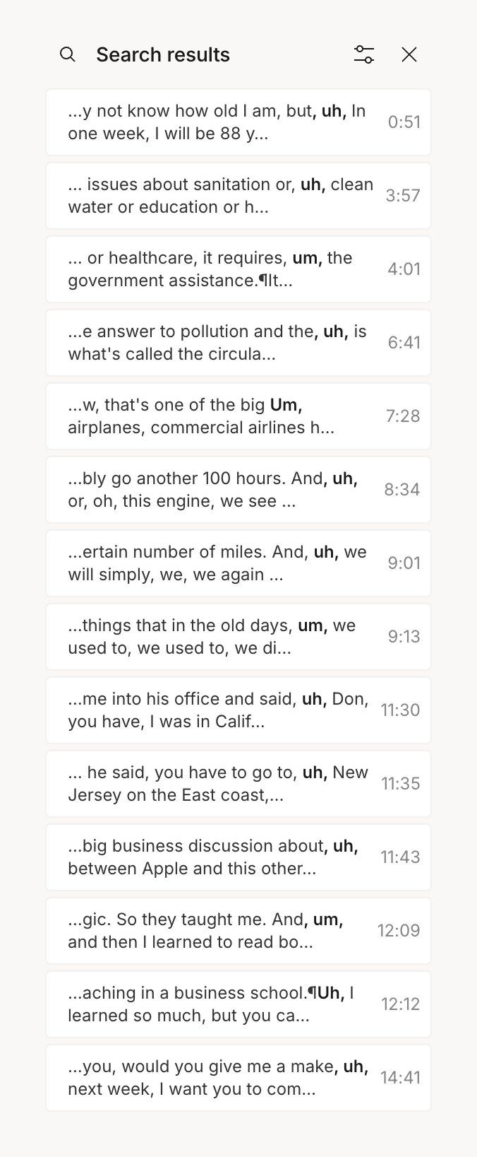 Descript
				vertical list ui component
