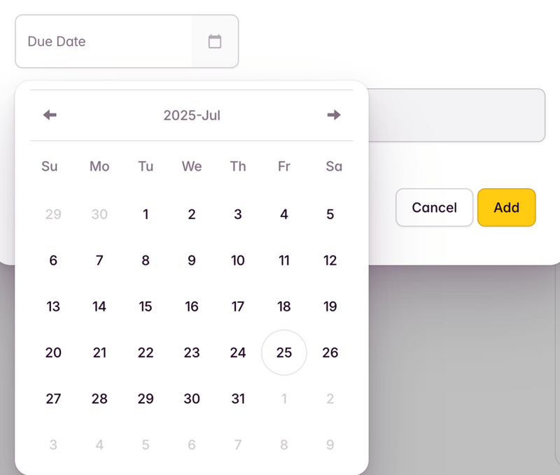 Outseta
				datepicker ui component
