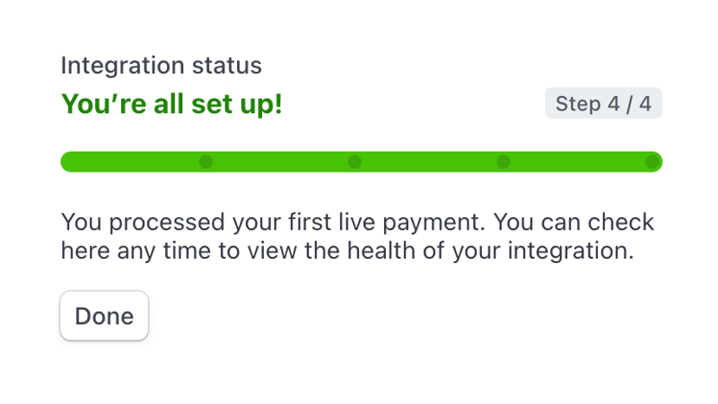 Stripe
				progress indicator ui component