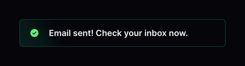 Resend
				notification toast ui component