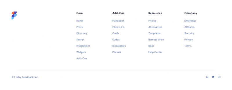 Friday
				footer ui component