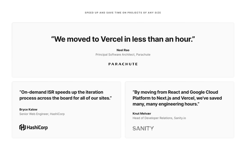 Vercel
				testimonial ui component