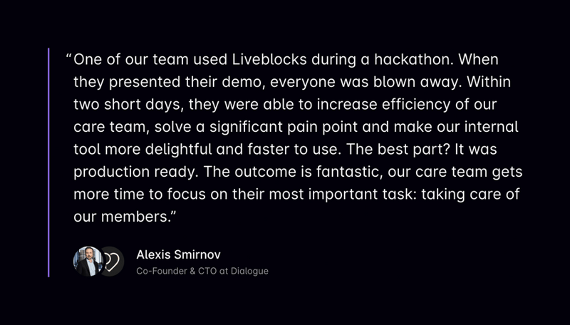 Liveblocks
				testimonial ui component
