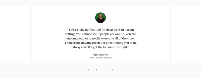 Twist
				testimonial ui component