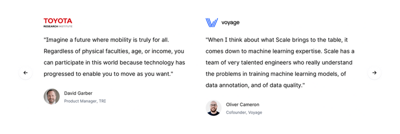 Scale
				testimonial ui component