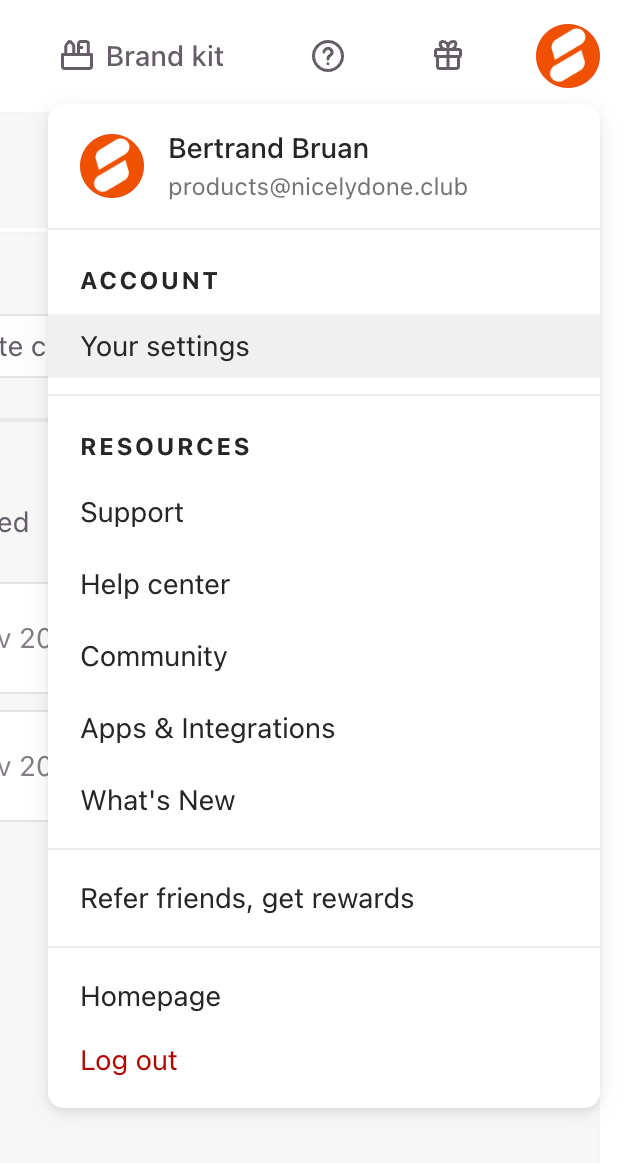 Typeform
				dropdown menu ui component