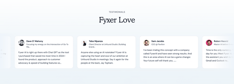 Fyxer
				testimonial ui component