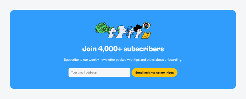 Arrows
				newsletter signup form ui component