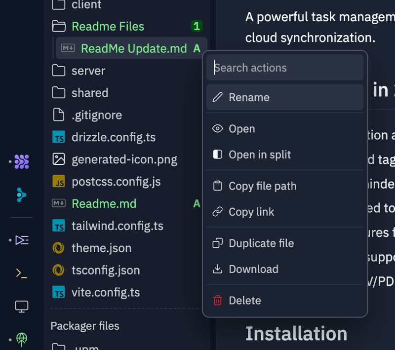 Replit
				dropdown menu ui component
