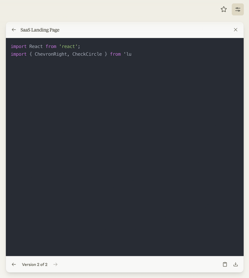 Claude
				toggle/switch ui component