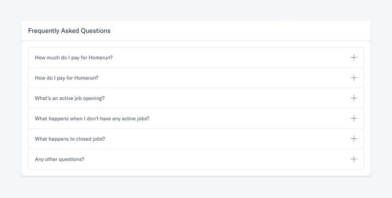 Homerun
				faq ui component
