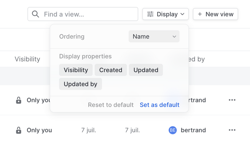 Linear
				sorting & filtering ui component
