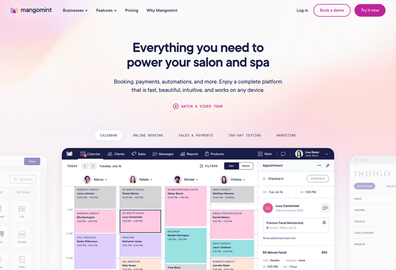 Mangomint
				hero section ui component