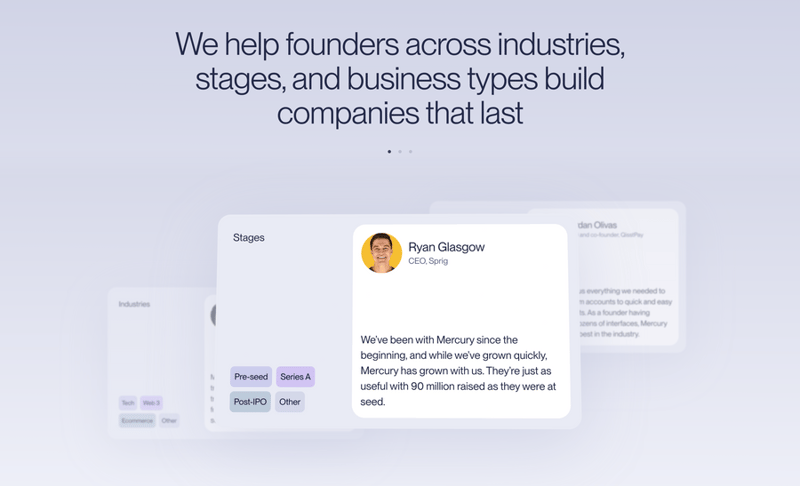 Mercury
				testimonial ui component