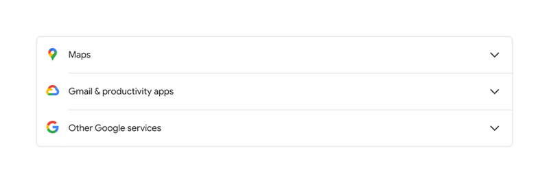 Google Account
				accordion ui component