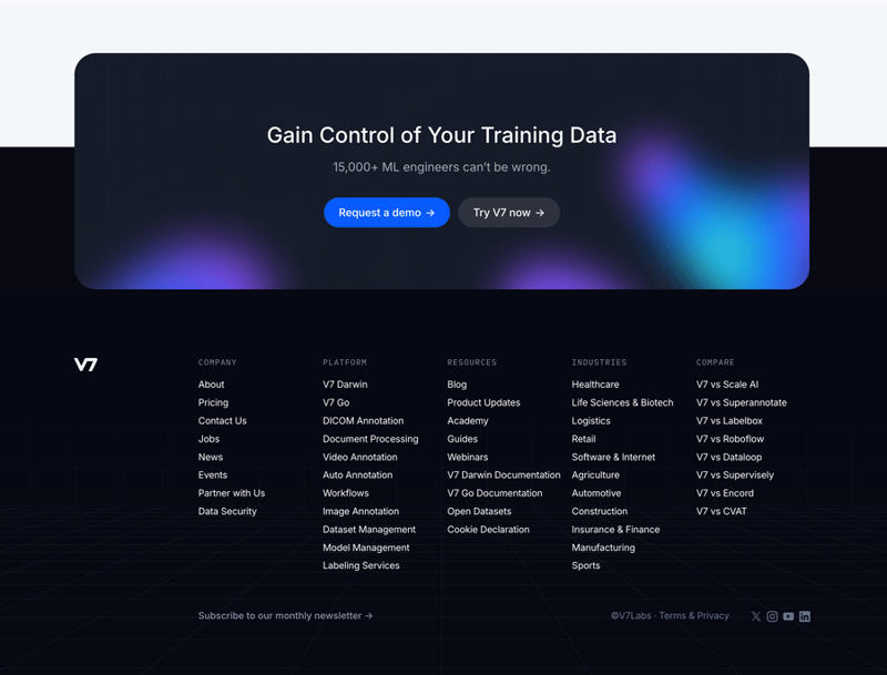 V7
				footer ui component
