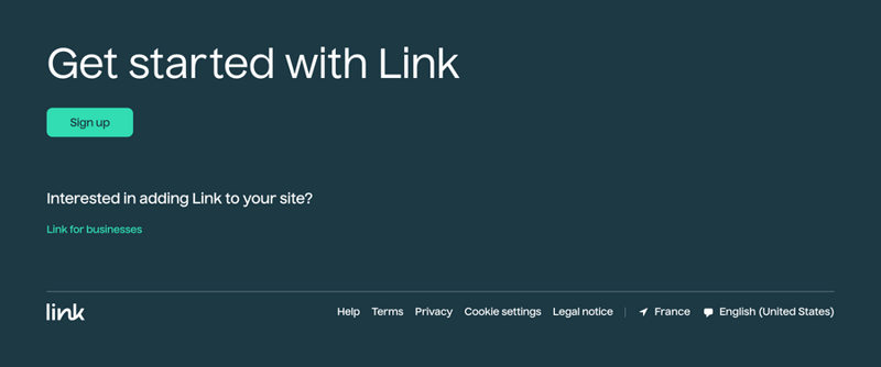 Link
				footer ui component