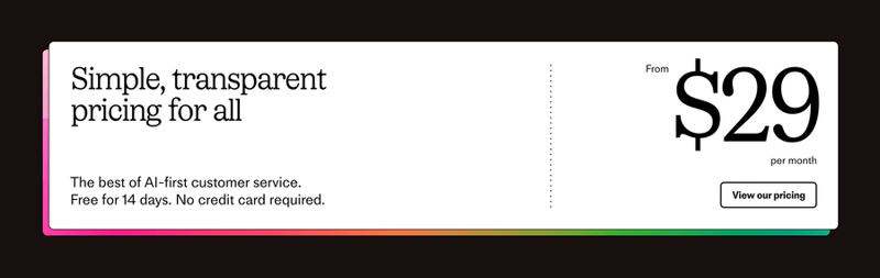 Intercom
				pricing section ui component