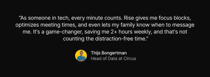 Rise
				testimonial ui component