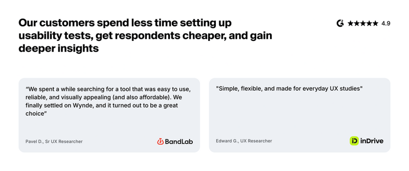 Wynde
				testimonial ui component
