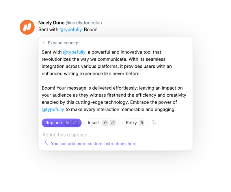 Typefully
				artificial intelligence ui component