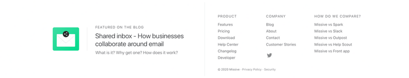 Missive
				footer ui component
