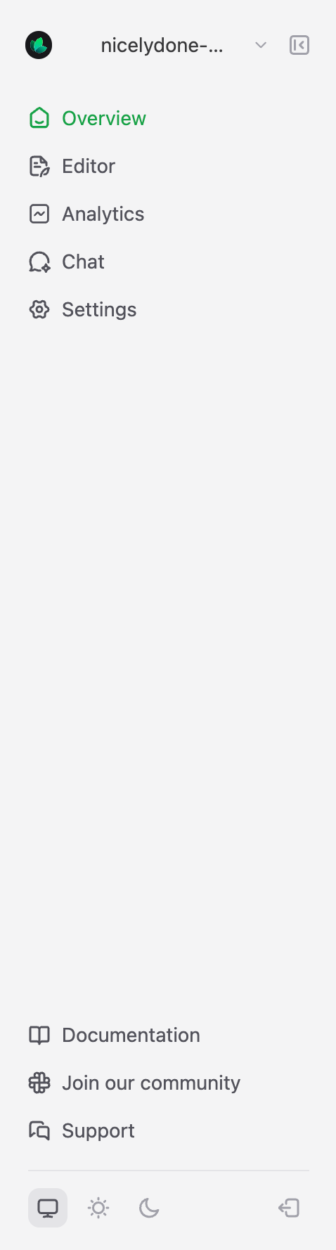 Mintlify
				vertical navigation ui component