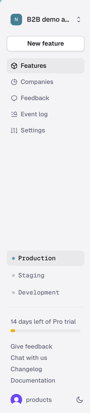 Reflag
				vertical navigation ui component