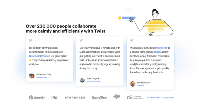 Twist
				testimonial ui component