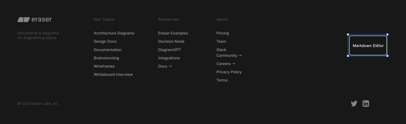 Eraser
				footer ui component