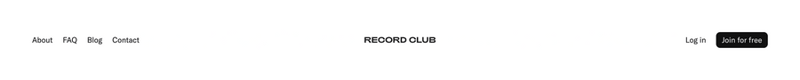 Record club
				header ui component
