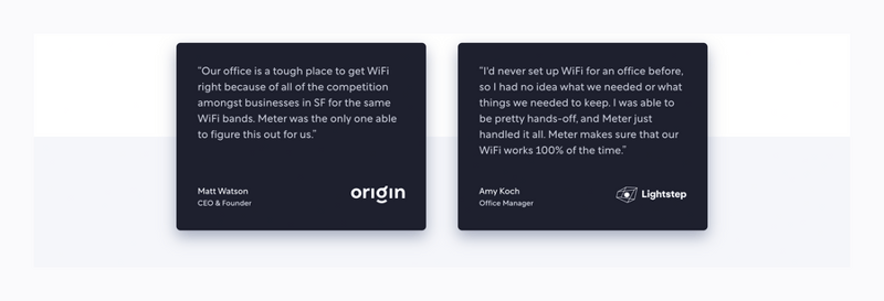 Meter
				testimonial ui component