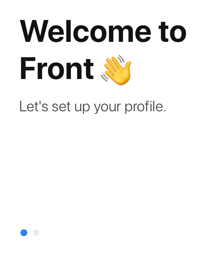 Front
				progress indicator ui component