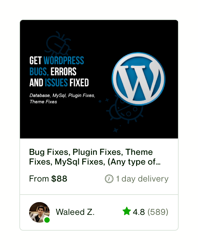 Upwork
				card ui component