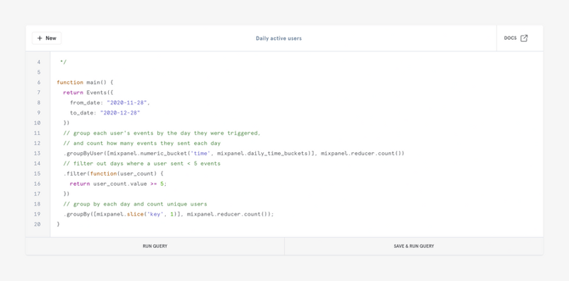 Mixpanel
				code block ui component