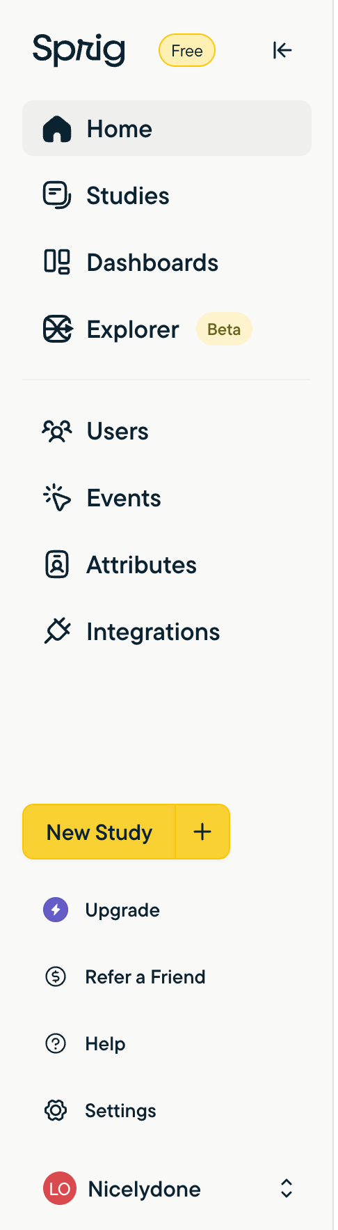 Sprig
				vertical navigation ui component