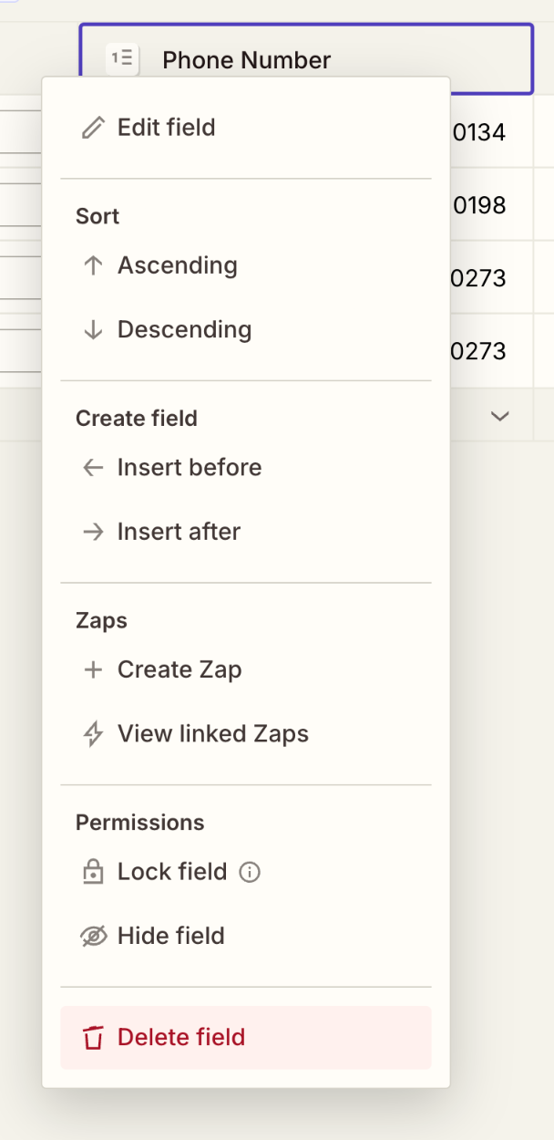 Zapier
				dropdown menu ui component