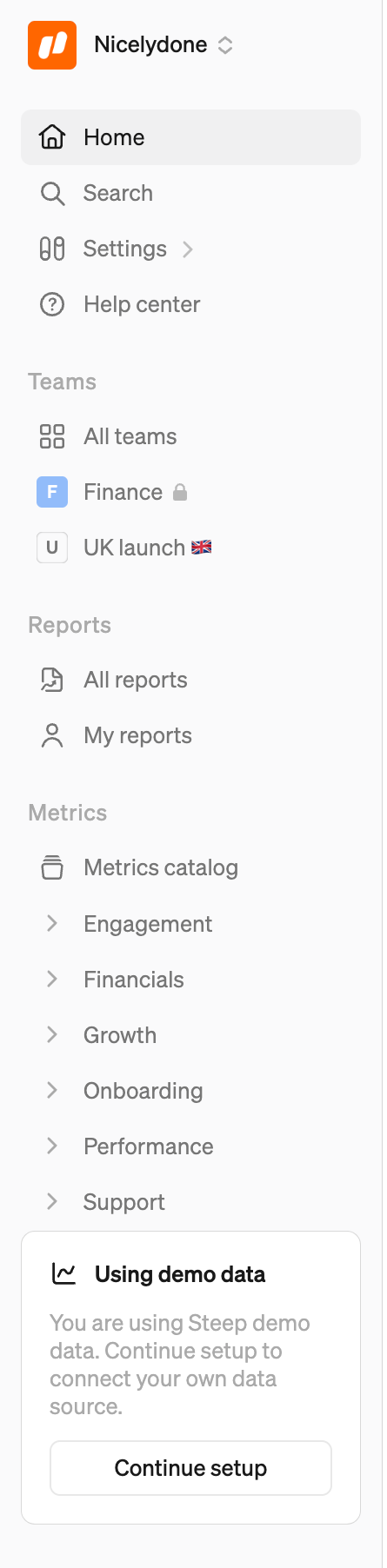 Steep
				vertical navigation ui component