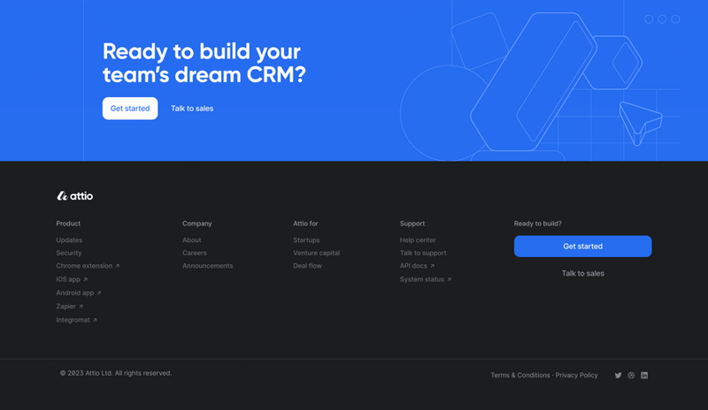 Attio
				footer ui component