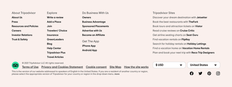 Tripadvisor
				footer ui component
